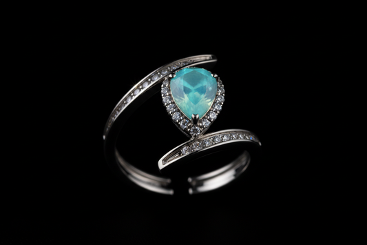 faca um Anel Lumi Ajustável em fundo preto