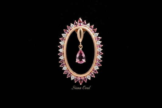 faca um Brinco Siena Oval em fundo preto