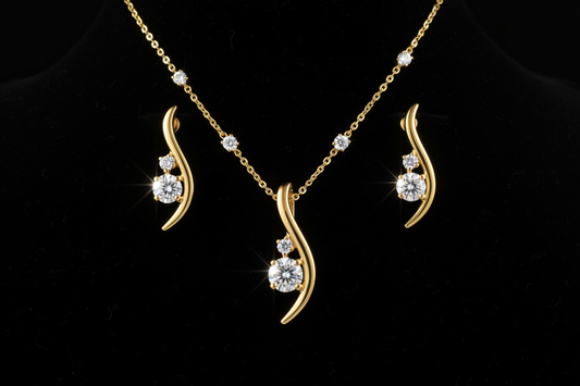 faca um Conjunto Aurum Ponto de Luz em fundo preto